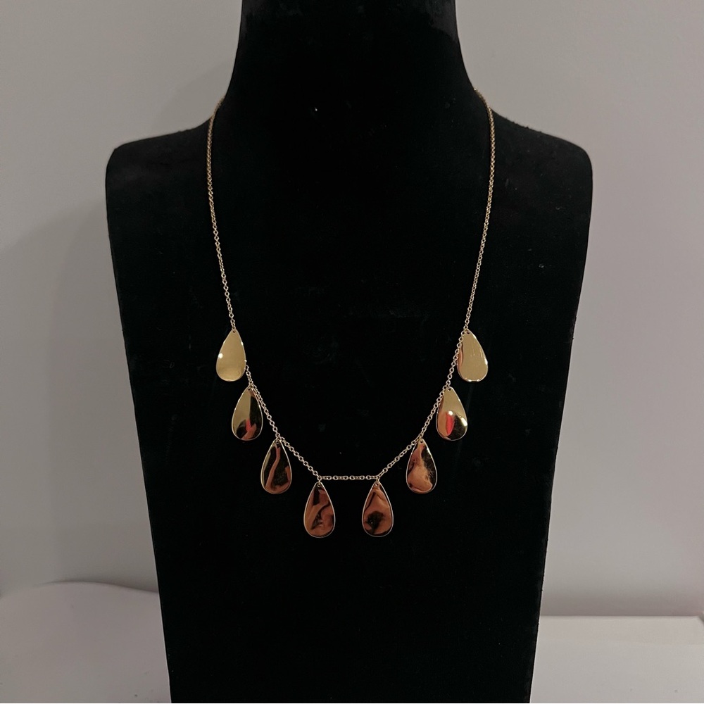 NWT Gold Teardrop Necklace